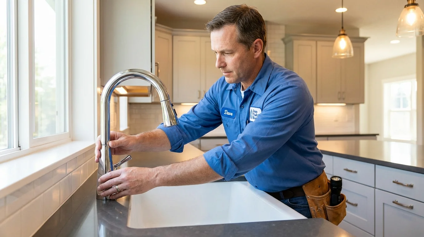 Kitchen faucet installation by Johns Plumbing LLC in Pueblo