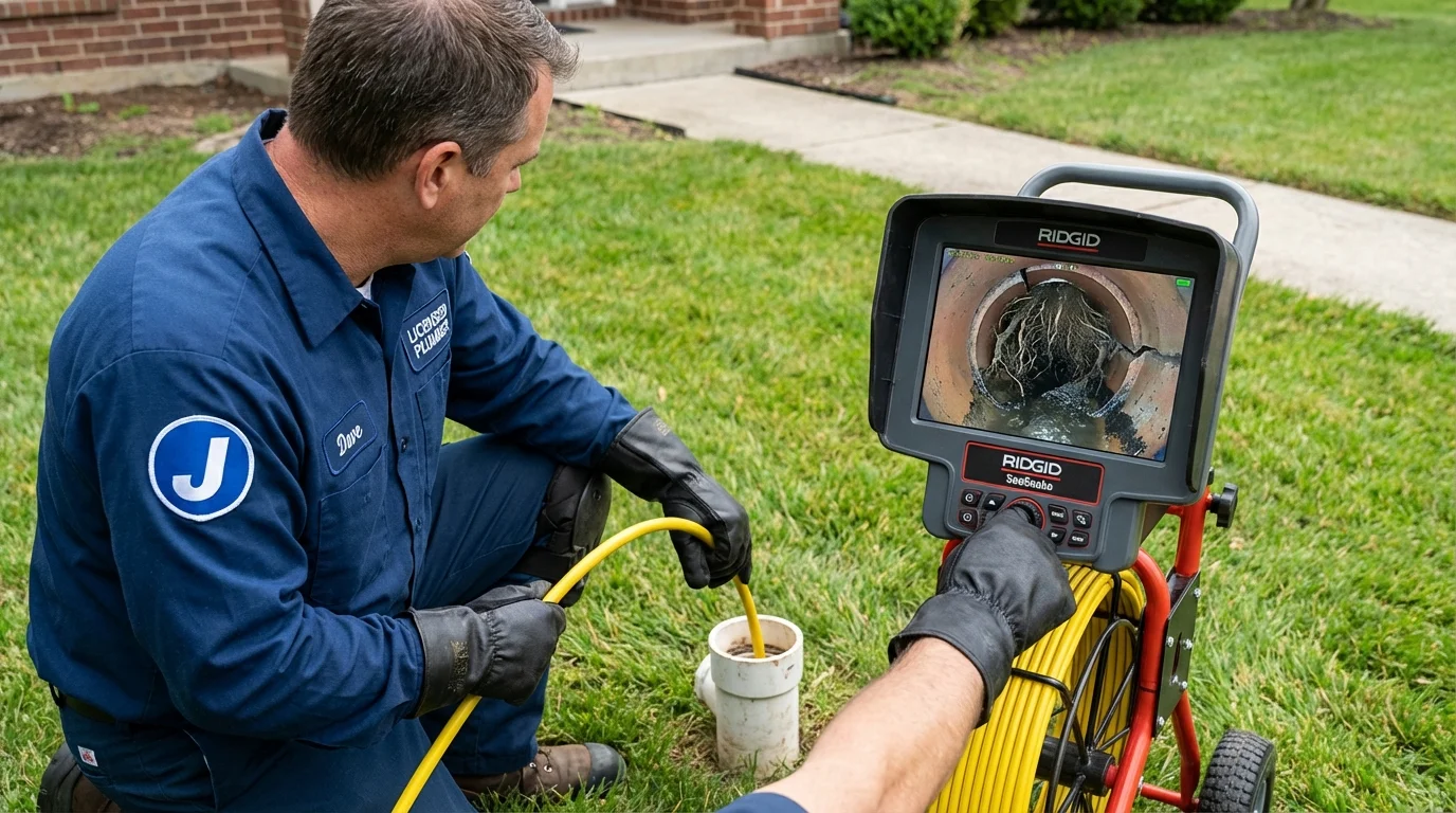 Sewer camera inspection being performed by Johns Plumbing LLC in Pueblo