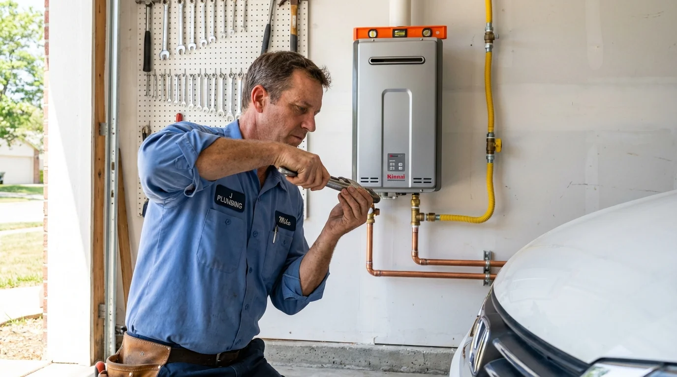 Tankless water heater installation by a Johns Plumbing LLC plumber in Pueblo
